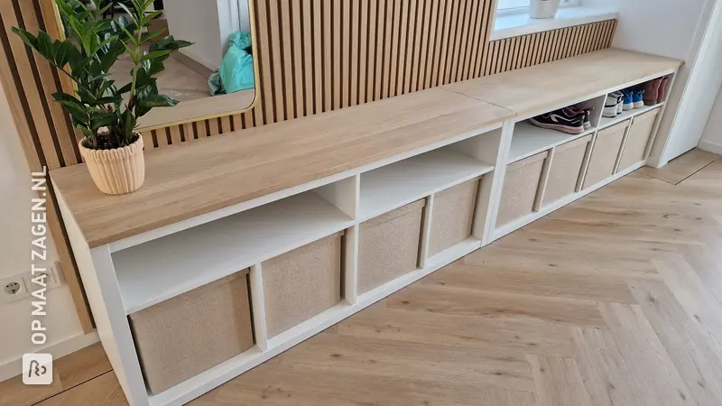 Custom Shoe Cabinet, TV Unit, and Shelving Unit for Hallway and Living Room, by Robert