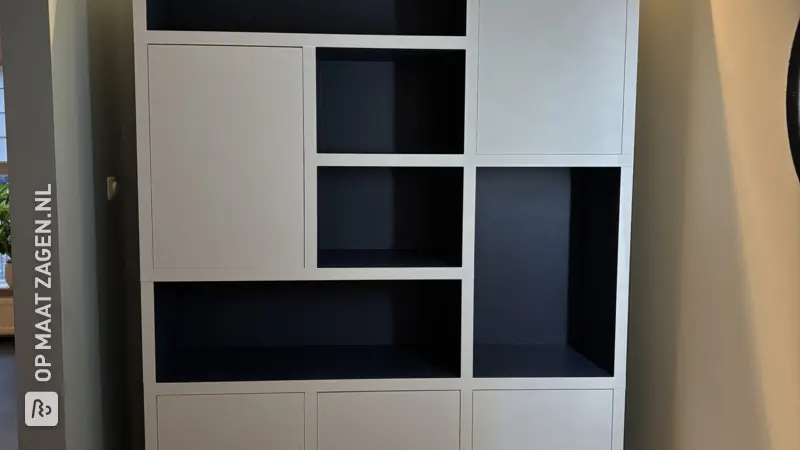 Grey-blue Compartment Cabinet for the Living Room, by Naomi