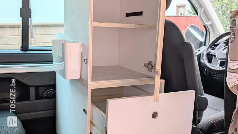 Modular cabinet for VW T6 conversion, by Carolin