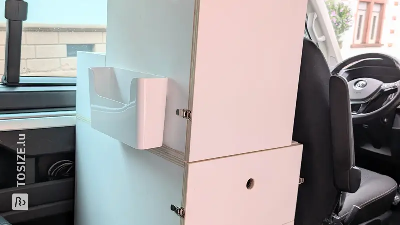 Meuble modulaire pour aménagement de VW T6, par Carolin