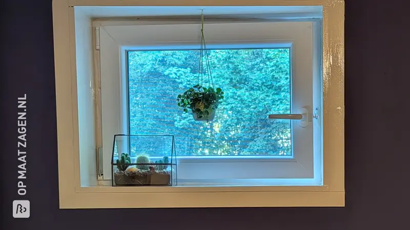Wooden Trim for Window Frame in Old Farmhouse, by Cathelijn