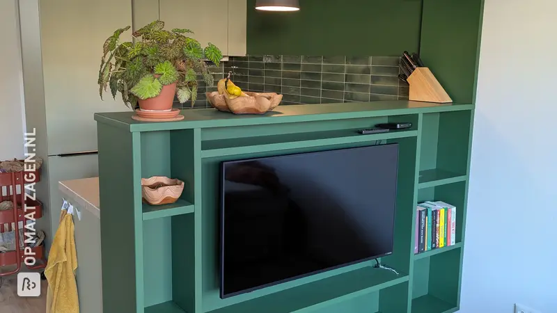 Groene Vakkenkast en TV kast, door Ronald
