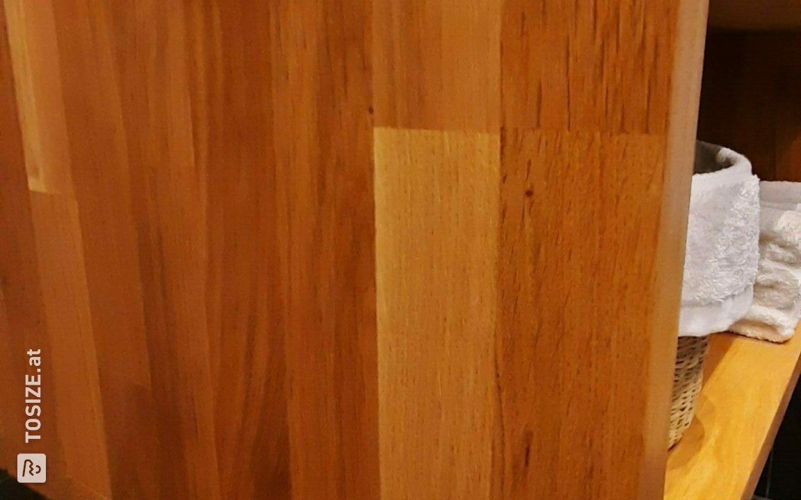 Badezimmermöbel für kleines Badezimmer aus massiver Eiche, von André