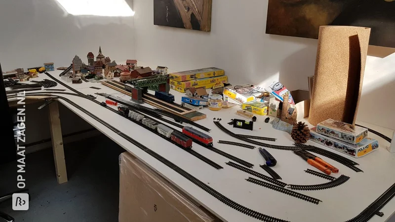 Train table for hobby model trains, by Rob