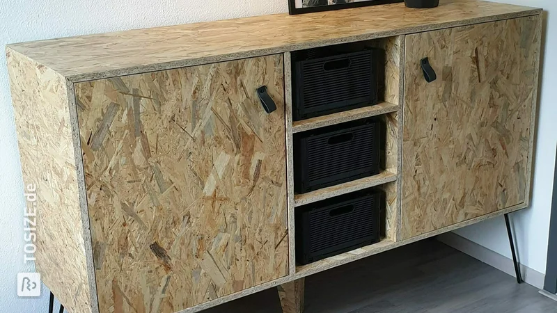 Cool low homemade wardrobe from OSB, by Felicia