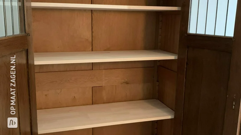 Bookcase and wardrobe renovation with custom sawn panels, by Rens