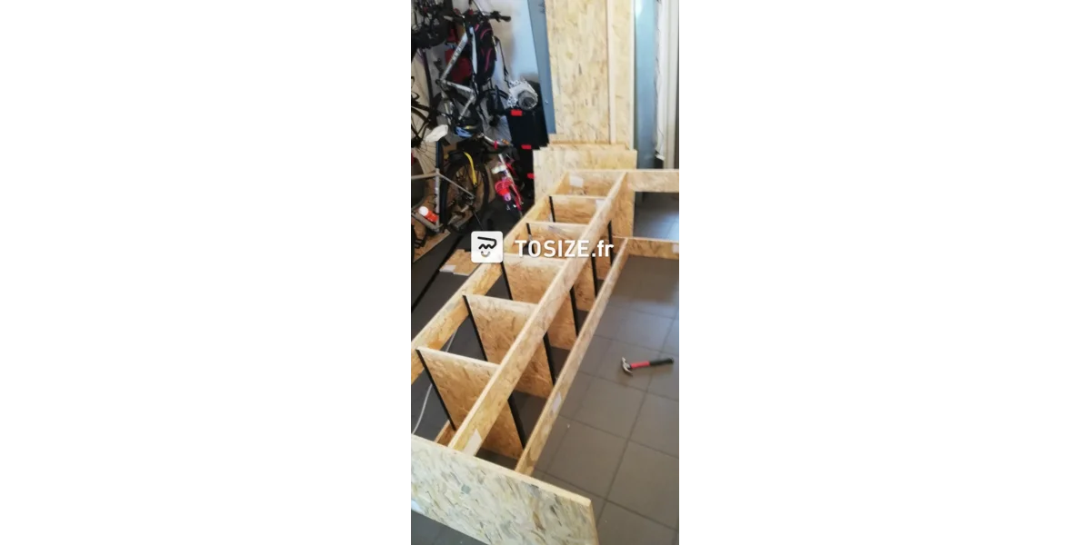 Armoire de rangement robuste en OSB sur mesure TOSIZE.fr