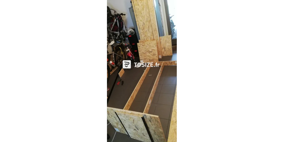 Armoire de rangement robuste en OSB sur mesure TOSIZE.fr