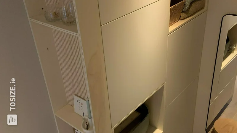 Ikea Besta hack – storage cabinet in the hall, by Karin