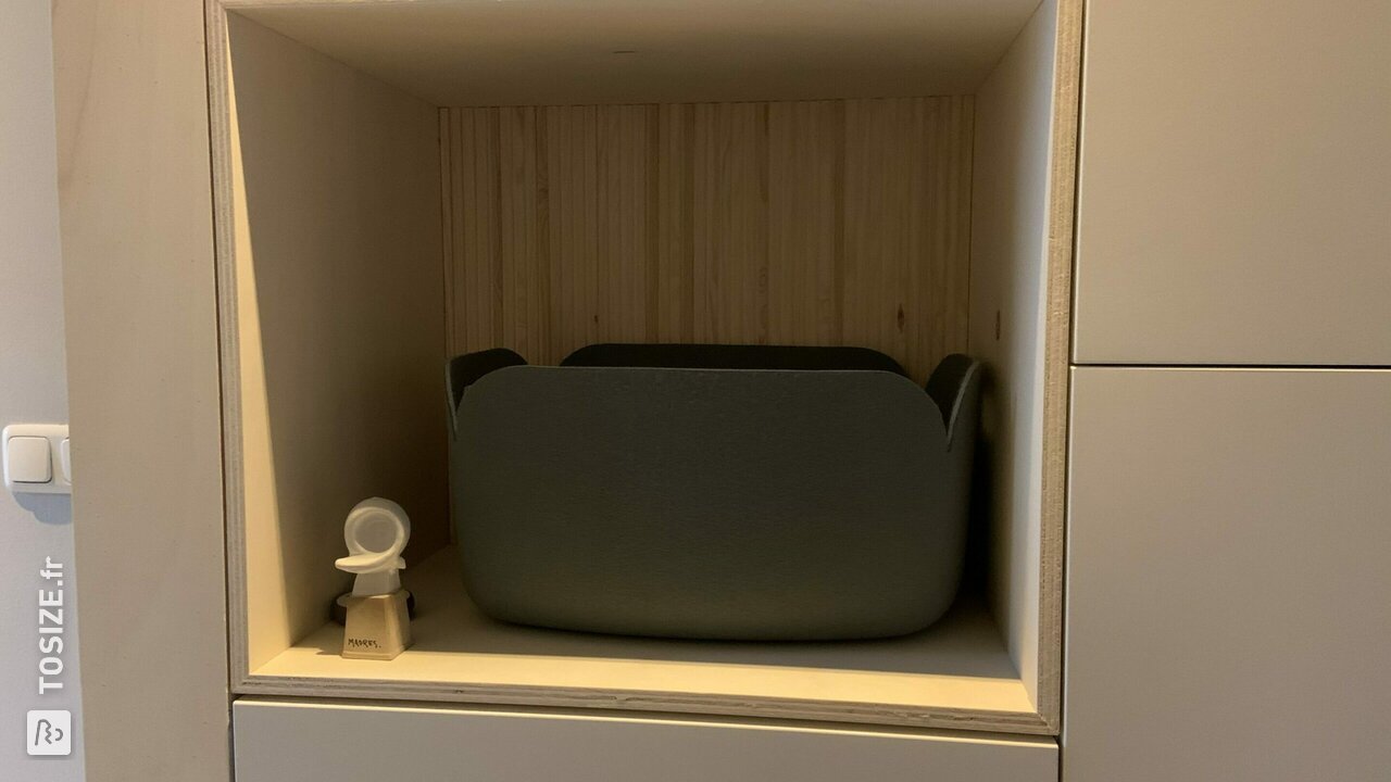 Meuble de rangement Ikea dans le hall, par Karin