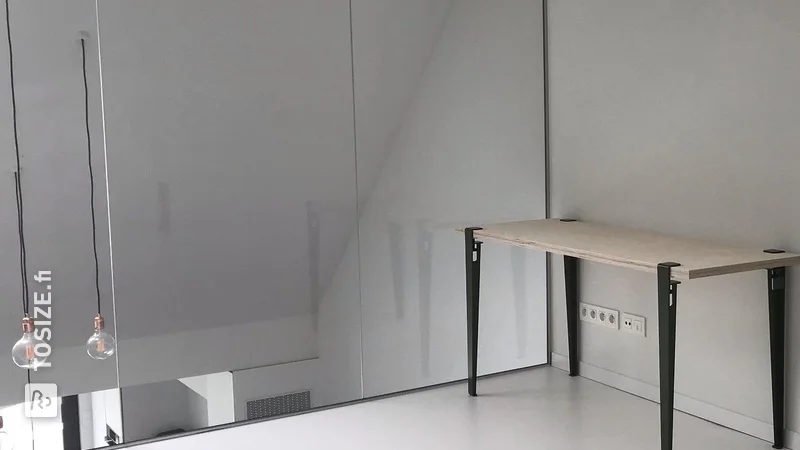 DIY Office table from Multiplex Birch, by Mieke