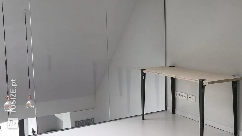 DIY Office table from Multiplex Birch, by Mieke