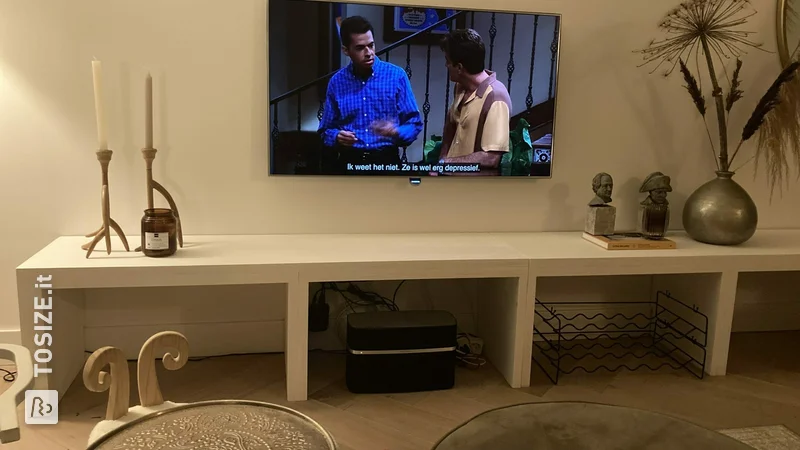 Sleek TV unit with a plywood base, by Dave
