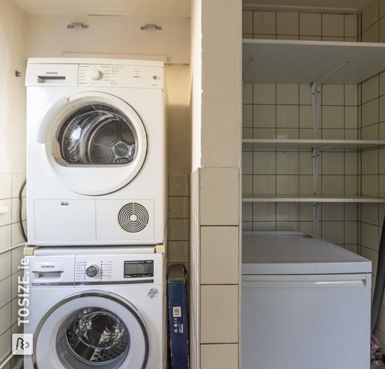 Converting an old bath maker into a laundry room, by Susanne