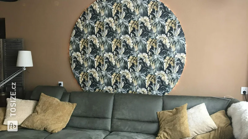 DIY: wall decoration from two semi-MDF circles, by Betsy