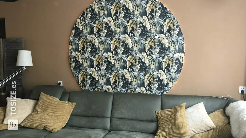 DIY: wall decoration from two semi-MDF circles, by Betsy
