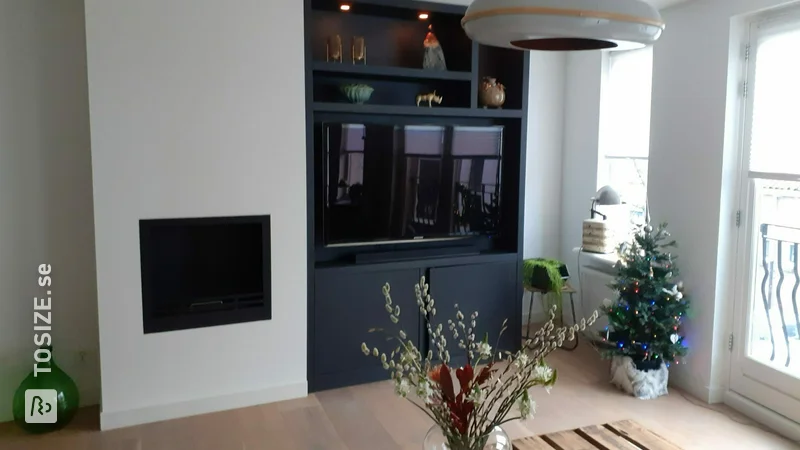 Compartment cupboard and fireplace made to measure from Poplar plywood