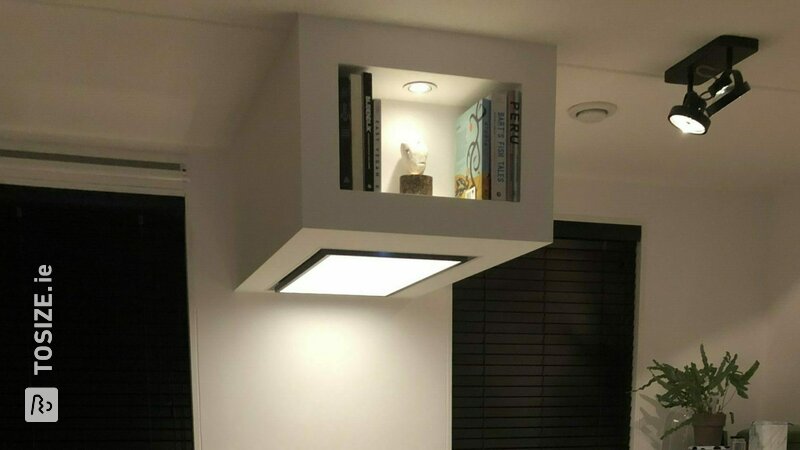 Homemade cove made of MDF around the extractor hood, by Marco