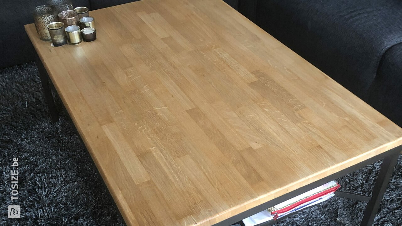 IKEAtafel weer als nieuw met massief eikenhout, door Herma