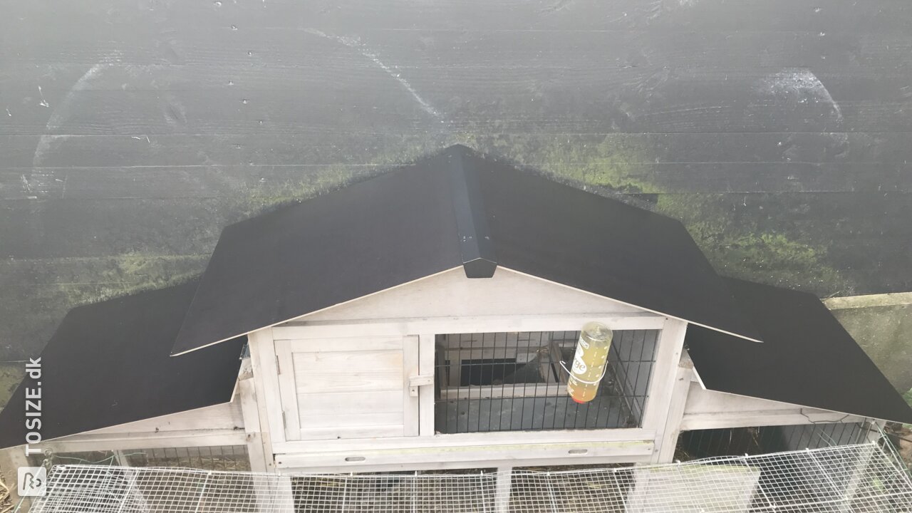 Rabbit hutch renovation with weatherproof concrete plywood, by Niels