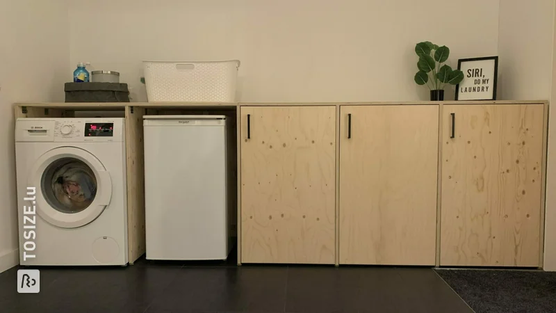 Unterlage aus finnischer Kiefer – Waschmaschinenschrank/-umrandung, von Michael