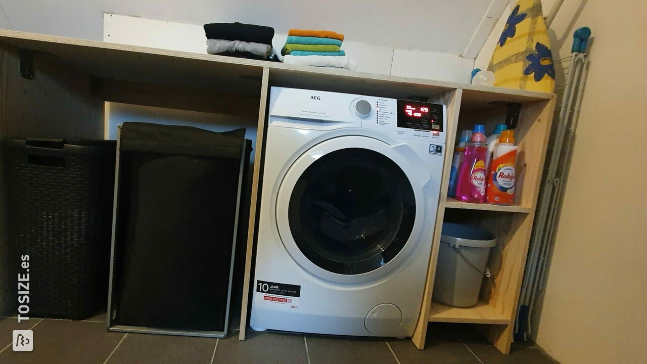 ¡Haz que el lavado sea mucho más fácil con un mueble de lavadora personalizado! Por Arjaan