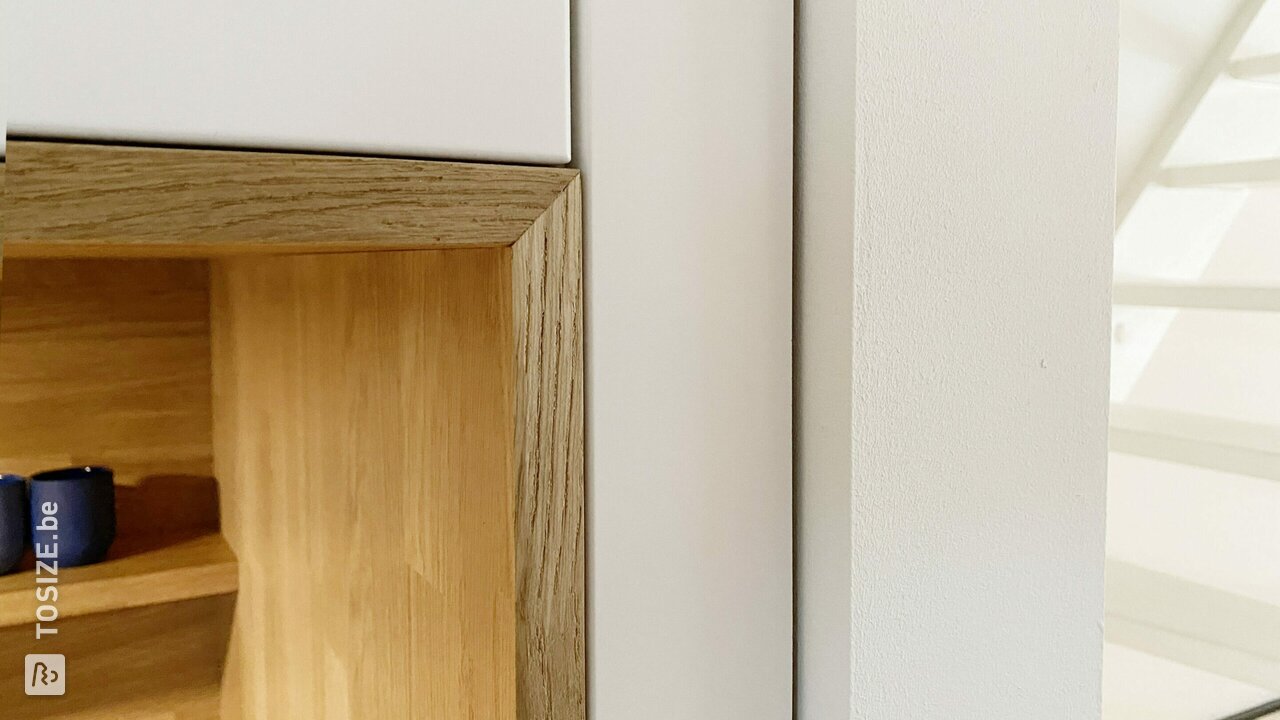 Buffetkast met espressobar van massief eiken hout, door Khanh
