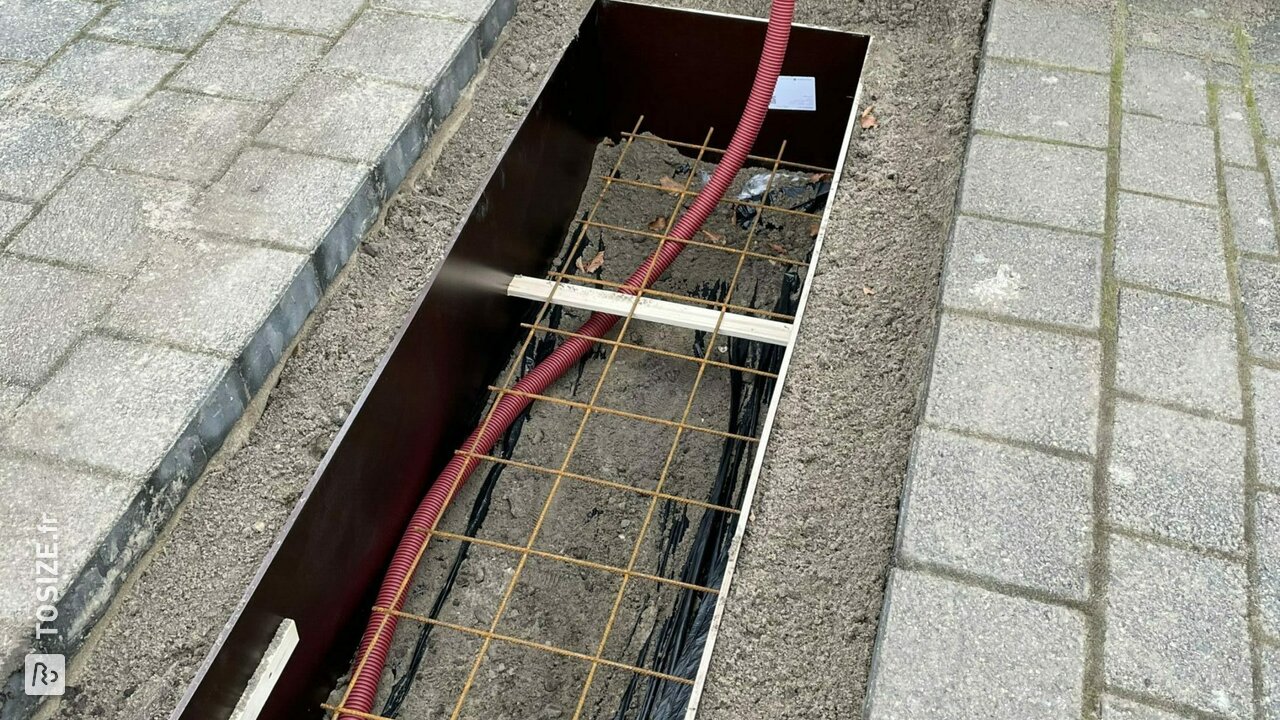 Caisson de fondation sur mesure avec PEX en béton, par Ruben