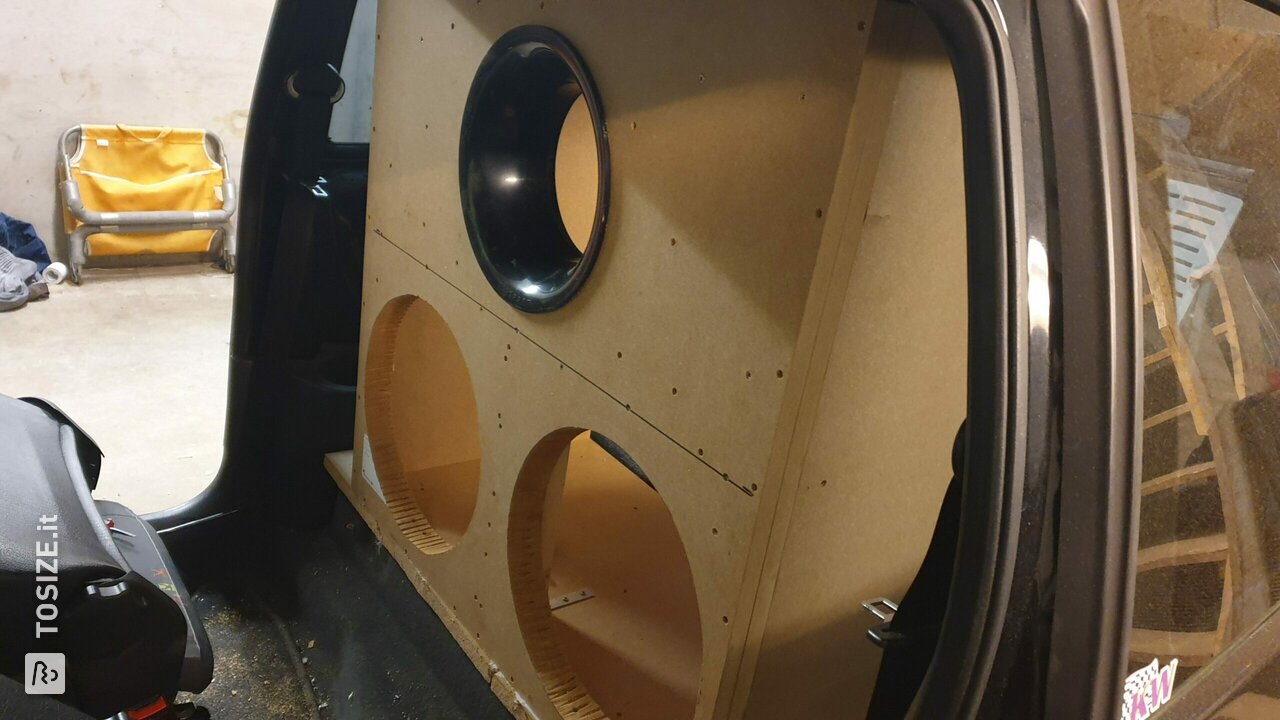 Subwoofer parete costruire furgone MDF vuoto, porta Andy