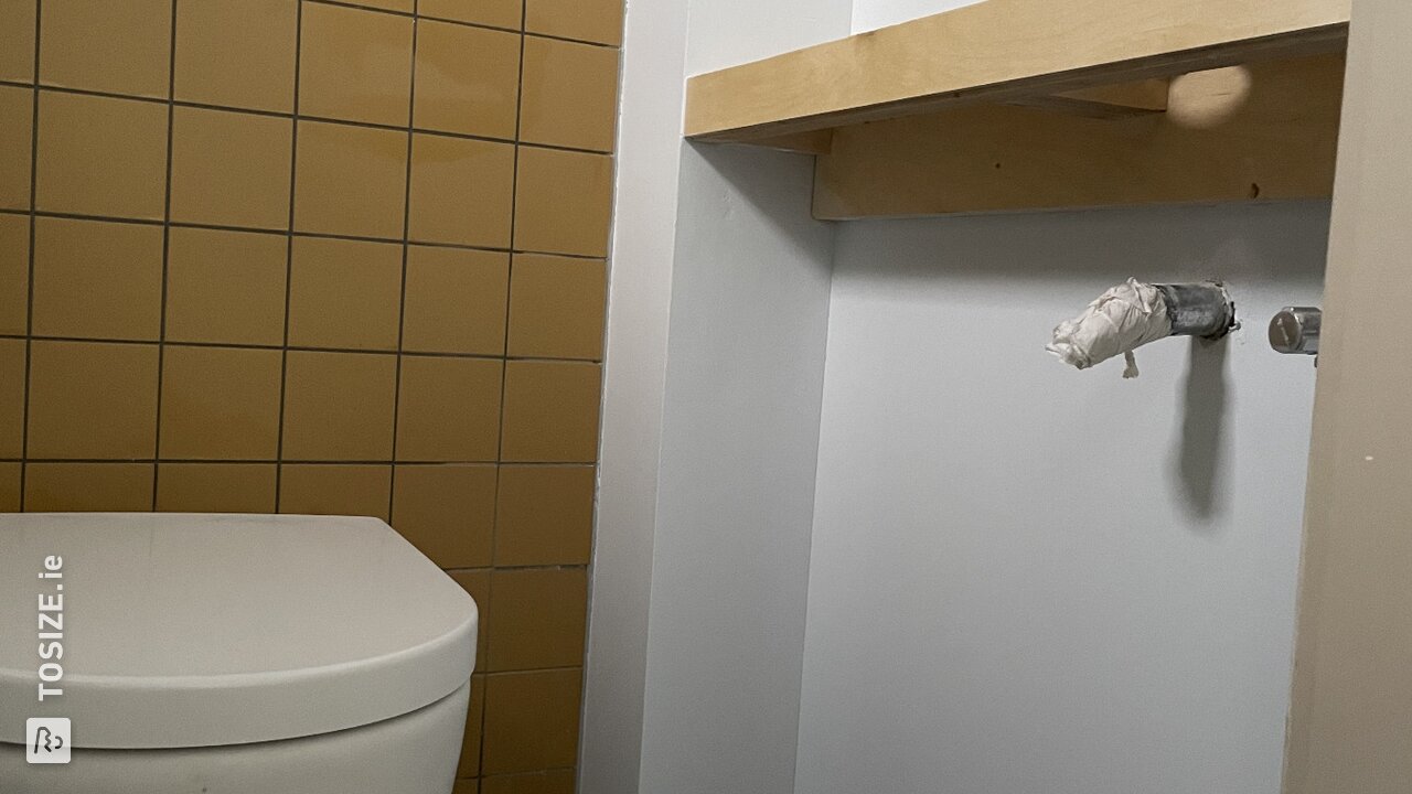 Finishing Toilet with Birch Plywood, by Joost