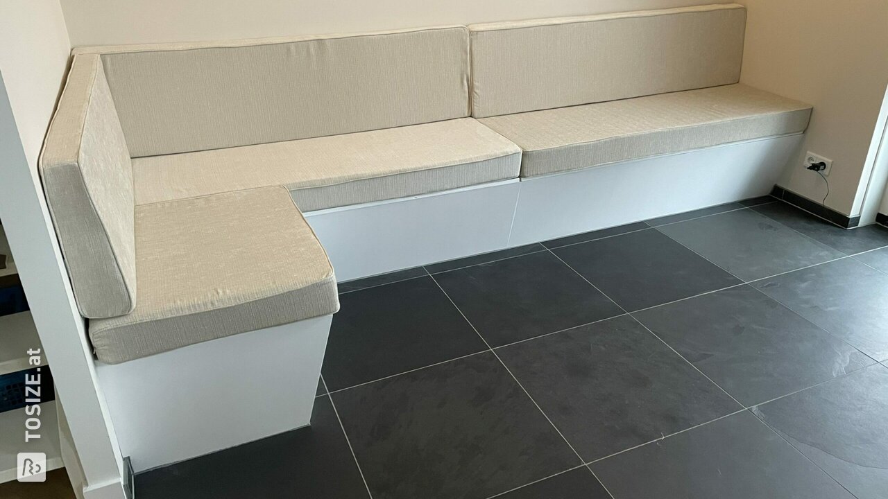 DIY Esstischbank mit Aufbewahrung aus MDF, von Wouter