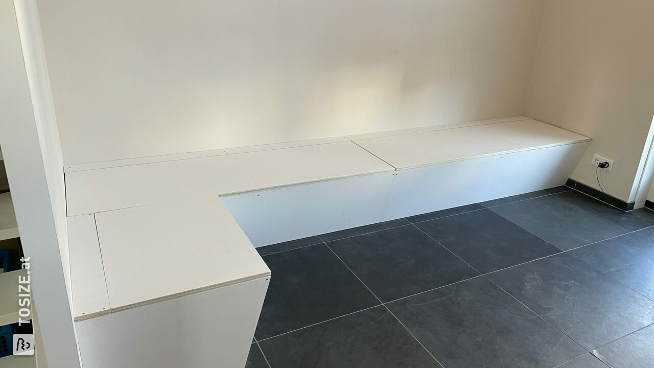 DIY Esstischbank mit Aufbewahrung aus MDF, von Wouter