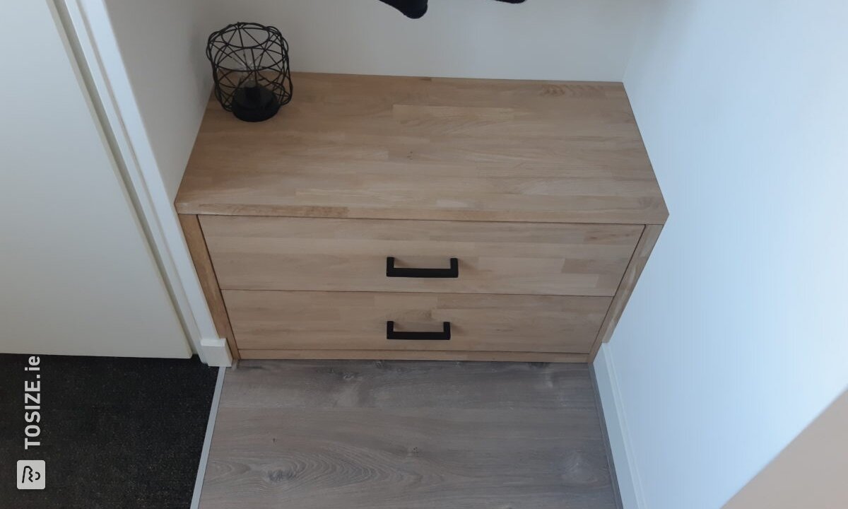 Shoe chest with coat rack