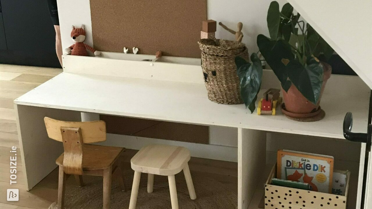 Son's play table made of poplar plywood, by Sam