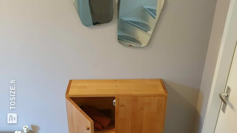 Hallway cupboard made of Beech carpentry panel, by Nilse and Frank