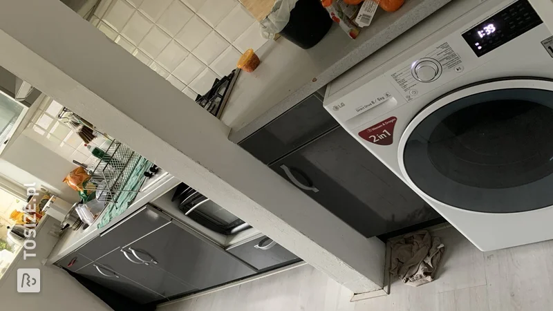 Kitchen renovation: replaced fronts with primed MDF, by Gerard