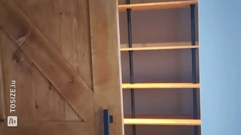 DIY walk-in closet with birch plywood, by ramon and linda