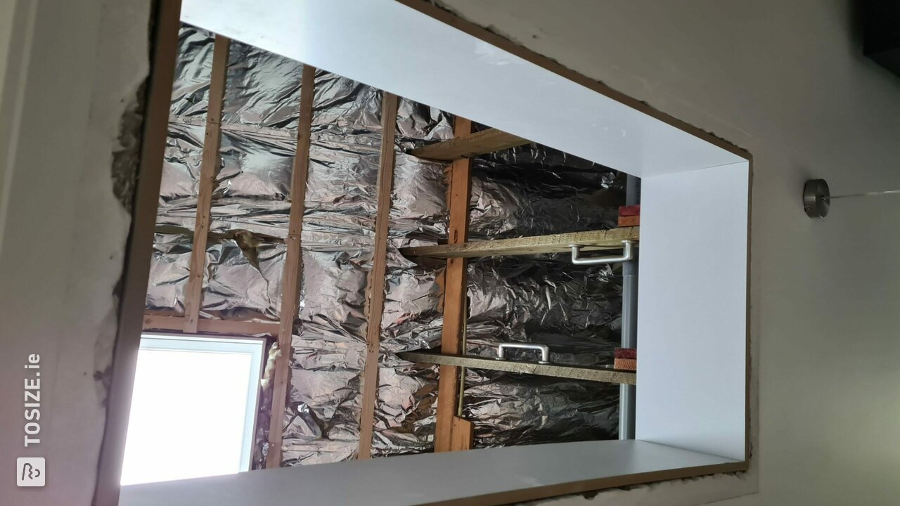Finishing the stairwell to the attic, by Chris