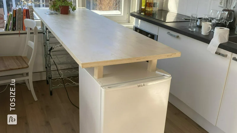 DIY Bar-/Kücheninsel aus Pappelsperrholz für den Innenbereich, von Josefien