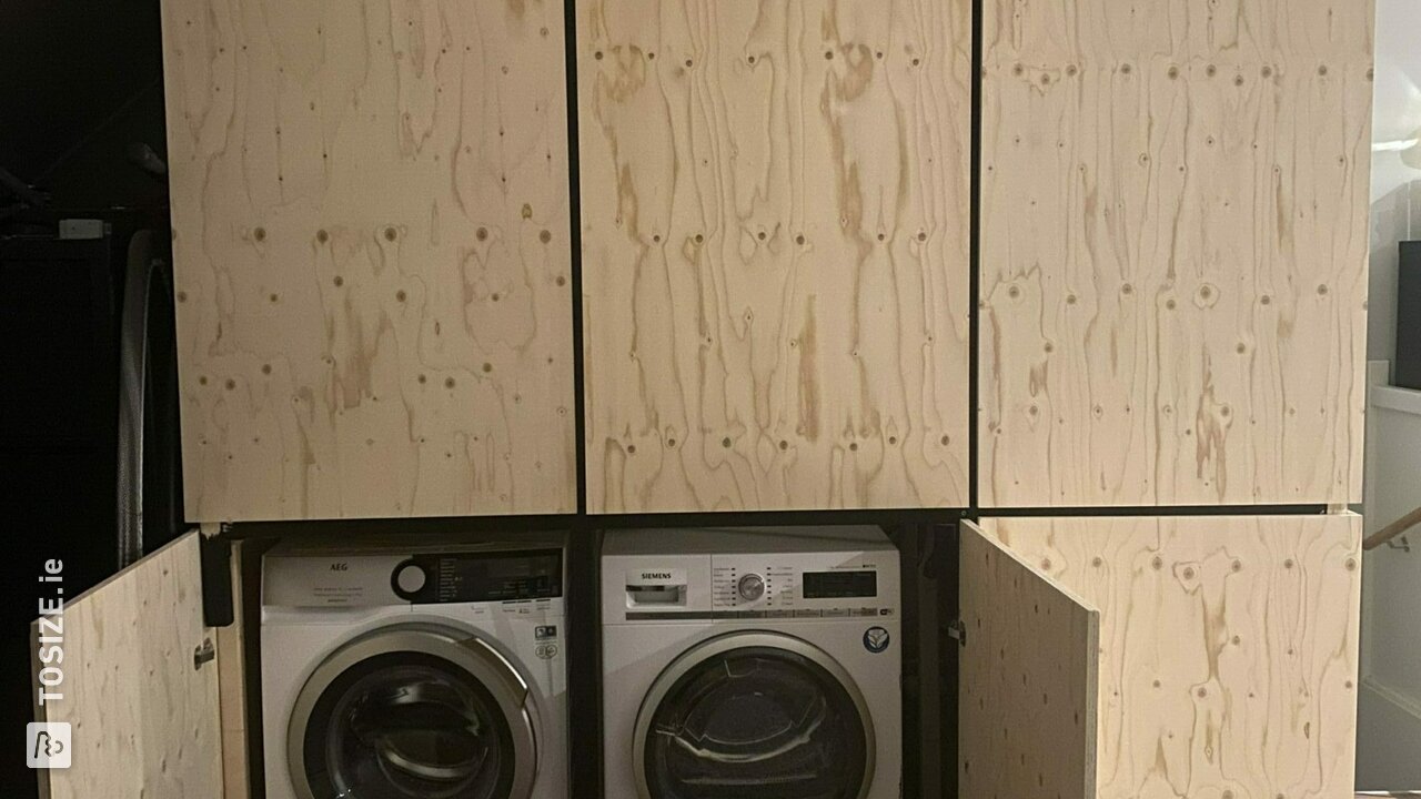 Washing machine and dryer conversion of underlayment finnish spruce, by Ralph