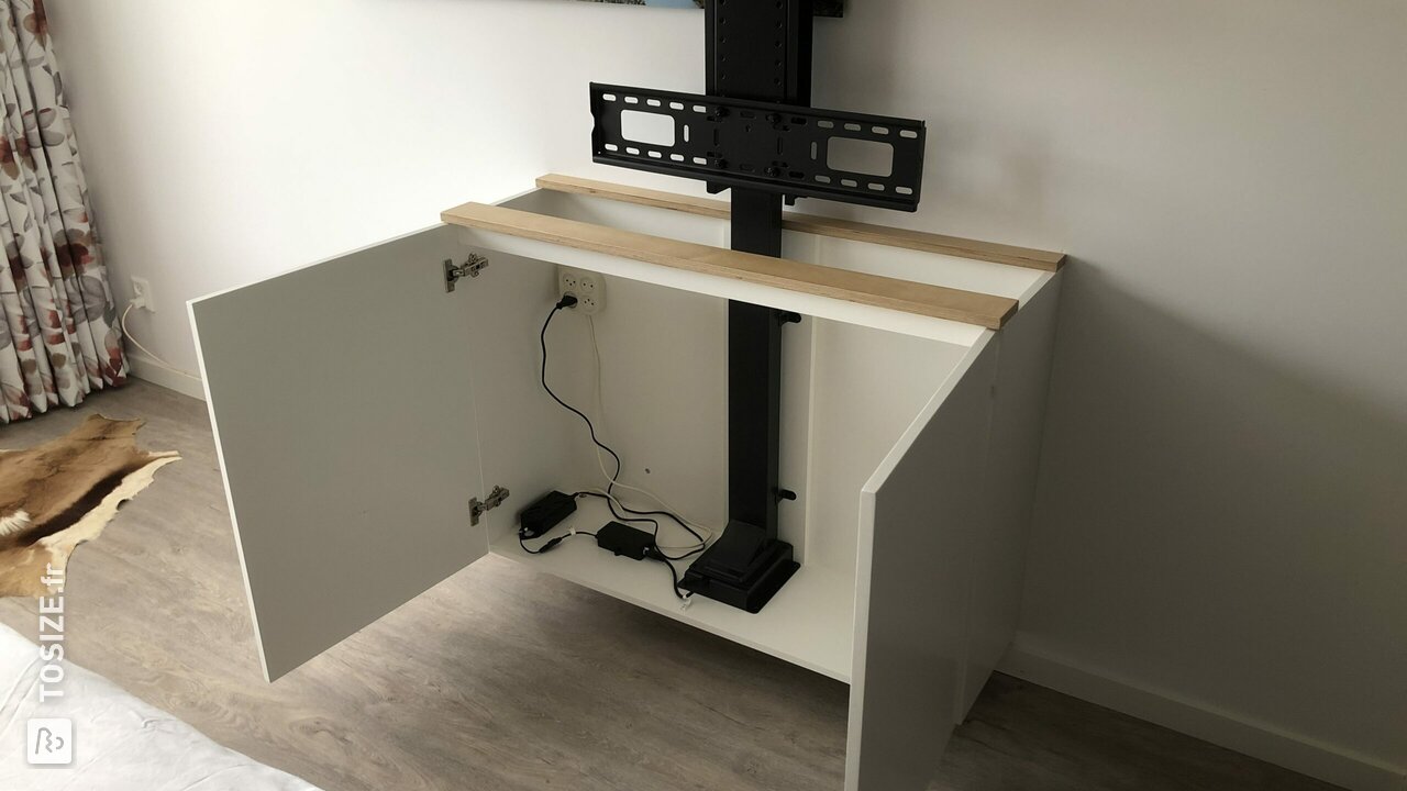 Meuble Cache Tv Elevateur