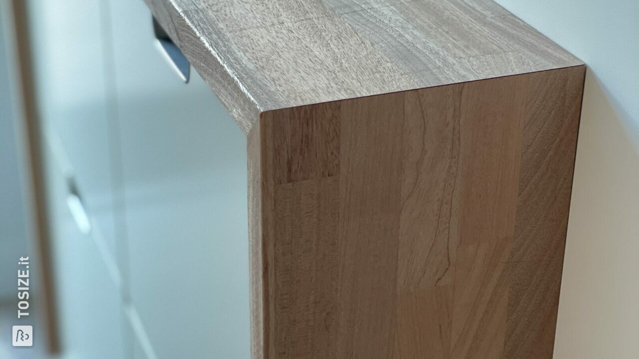 Conversione di scarpiera Ställ IKEA con mogano massello, di Pascal