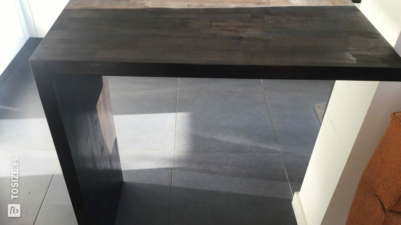 Barra de cocina a medida en haya maciza, de Franklin