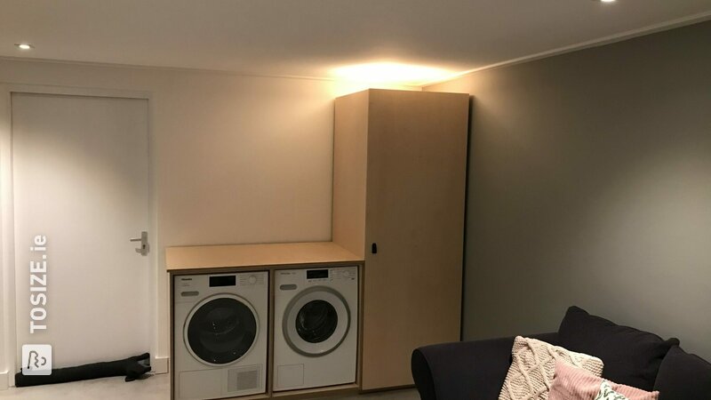 Washing machine housing with birch plywood cabinet, by Kim