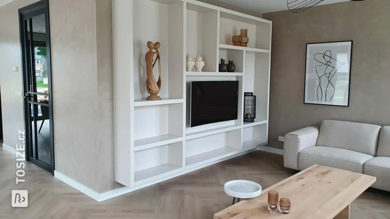 Floating TV shelf cabinet, by Monique