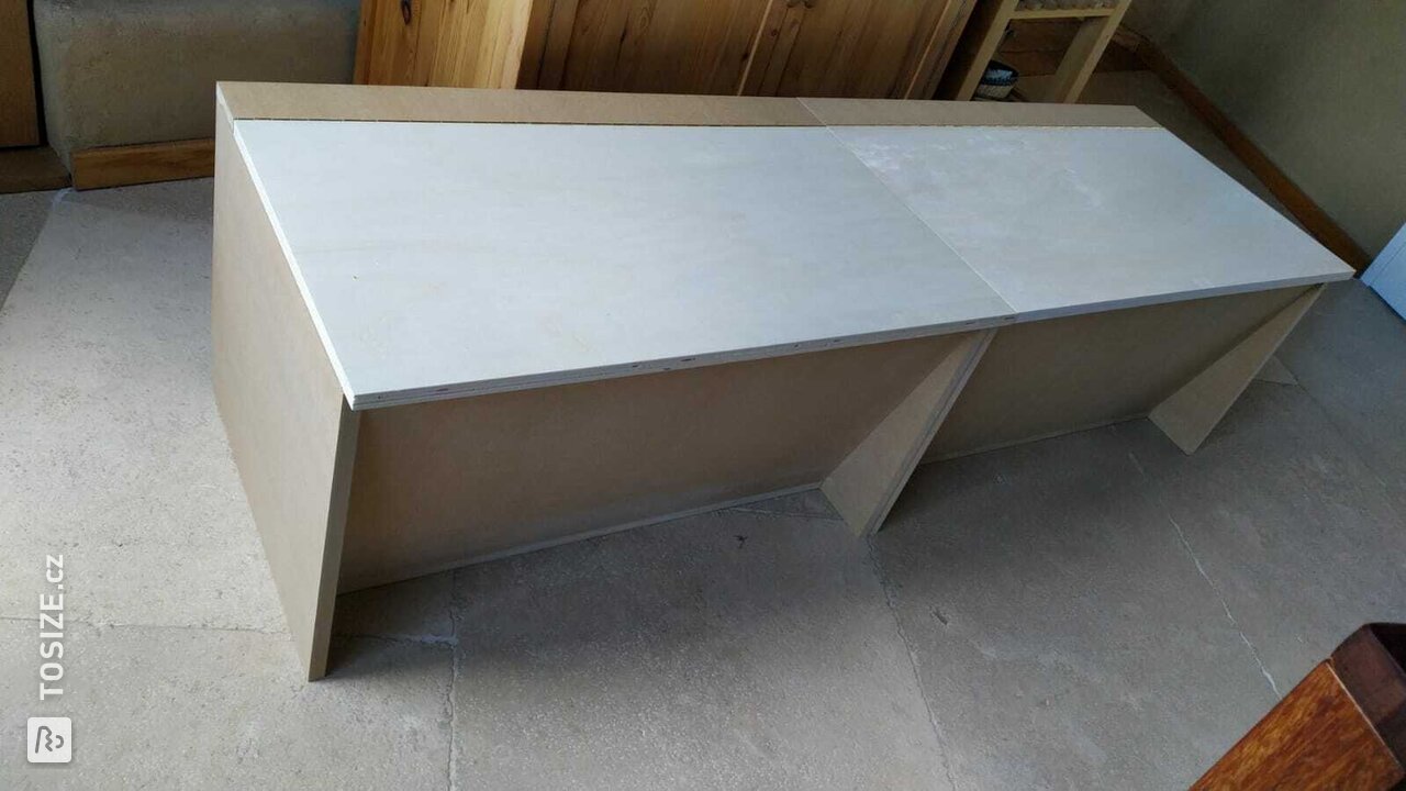 Box bench (double) to increase storage space