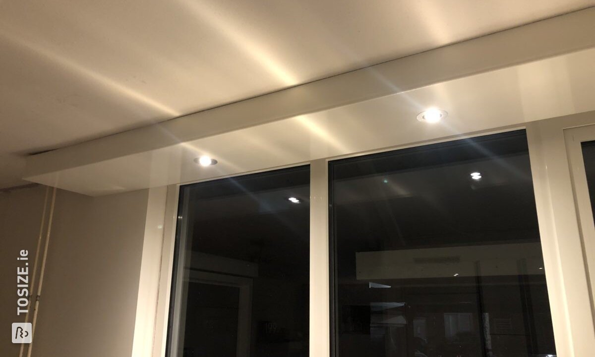 Ceiling finished with MDF cove