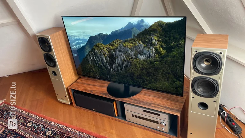 Mobilier audio/vidéo sur mesure, par Ingolf