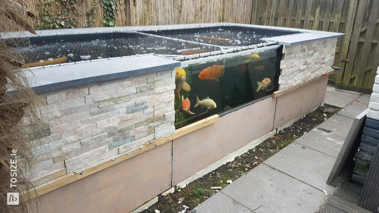 Modern pond construction cladding with plywood | TOSIZE.ie