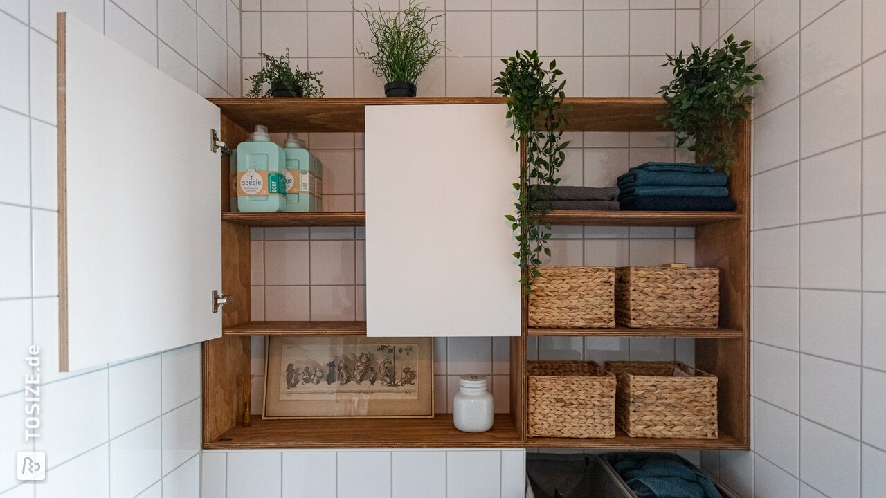 Robuster Badezimmerschrank aus Sperrholzpappel, von Martijn